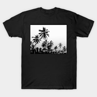 Tropical landscape palms, Sky, Nature print T-Shirt